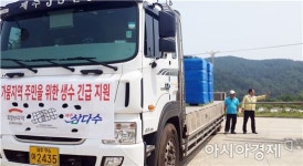 전남도, 보성·진도 5개 마을 214세대에 생수 13.8t 공급
