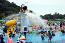 폭염탈출~함평엑스포공원 물놀이장 물반~사람반