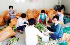 진도군 의신면, 경로당에 사랑의 옥수수 전달