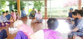 김재진 함평군 신광면장,  경로당 순회 마을 좌담회 실시