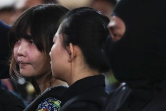[포토]김정남 살해 피의자들 공항에서 현장검증