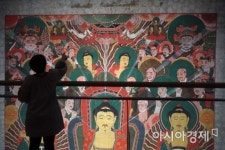 [포토]국립중앙박물관에 전시된 상주 용흥사 괘불