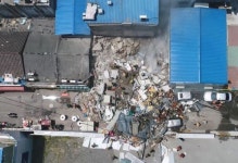 용산 건물 붕괴 사고에 네티즌 주말이라 천만다행