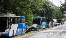 [포토] 태풍 북상 소식에 탄천주차장 차량 이동