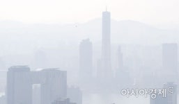 [포토] 미세먼지에 갇힌 63빌딩