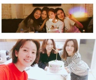 [#스타샷] 한지민, 생일 케이크 인증샷…한효주·추자현·이지아 참석