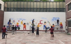 고려대 85학번 사회봉사단(KUSSO) 정덕초 벽화그리기 재능기부