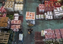 [포토] 분주한 과일 공판장