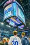삼성전자, 美NBA 골든스테이트 워리워스 경기장에 초대형 LED스크린 설치