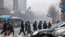 [포토]미세먼지에 싸인 도심