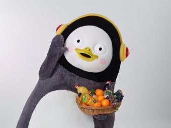 '직통령' 펭수, 코카콜라사의 '미닛메이드' 마신다…브랜드 모델 발탁