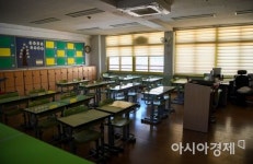 [포토]텅빈 초등학교 교실