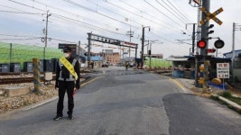 [포토] 코레일테크, 철도건널목 안전캠페인