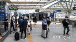 [포토]승강장으로 이동하는 여행객