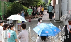 [포토]묵현초등학교, 전교생 대상으로 코로나19 검사 실시