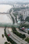 [포토]올림픽대로까지 차오른 한강
