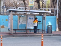광주 광산소방서, 추석 대비 버스정류장 등 방역소독 실시