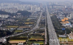 [포토] 귀성차량 몰리는 신갈JC 부근 경부고속도로