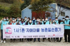 ‘건이강이 봉사꾼’들 첫 서리 내리기 전 참다래 따러갔네