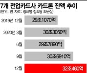 [가계빚 뇌관 다중채무자]카드론 잔액 32兆 역대 최대