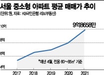 집값 폭등에 서울 중소형도 10억 육박