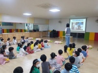 광주 동부소방서, 유치원 맞춤형 심폐소생술 체험 교육 실시