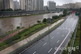 [포토]많은 비에 동부간선도로 전면 통제