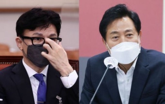與 차기 지도자 조사 한동훈·오세훈 공동 1위… 野 1위는 이재명