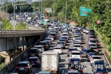 [포토]강변북로 일산방면 교통정체