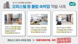 경기 특사경, 오피스텔 등 불법 숙박업 36곳 적발
