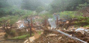 충남 청양 산사태로 매몰된 주민 2명, 다행히 구조 완료