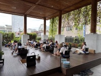 [포토]잼버리 청소년 한방진흥센터 냉족욕 체험