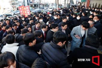 [포토]한동훈 비대위원장 인천 방문에 구름 인파