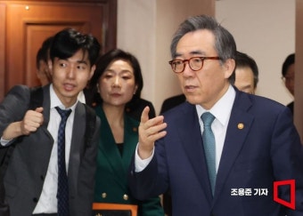 [포토] 비상경제장관회의 참석하는 조태열 외교부장관