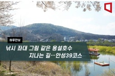 [하루만보]낚시 좌대 그림 같은 용설호수 지나는 길…안성39코스