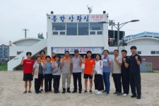 제주의용소방대연합회, 해수욕장 방문…수변안전요원 격려