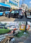 진주 문산사거리서 차량 연쇄 추돌 … 4명 중·경상