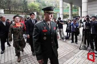 [포토] 항소심 공판준비기일 출석한 박정훈 대령