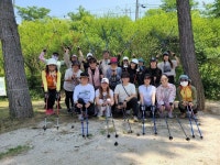 건강문화 확산 … 진해보건소, 노르딕워킹 프로그램 개최