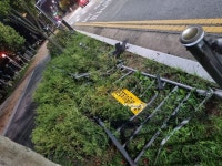 [포토] 세종시 대평동 어린이보호구역 시설물 파손