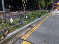 [포토] 세종시 대평동 어린이보호구역 시설물 파손