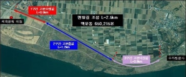 구미시, 낙동강 따라 2.5km