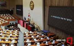 [포토] '이진숙 제명 촉구 결의안', 與 주도로 국회 본회의 통과