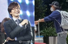 53세 배용준, ‘백발의 욘사마’ 포착…그레이 헤어가 대세?