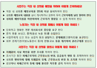 직장내 성희롱 예방 및 조치의무 강화