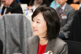 김운용·강은희·조윤선·조배숙·이동섭 여성체육대상에 참석한 정계 인사들