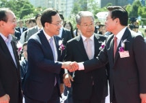 청년일자리박람회 모인 야당 원내대표들