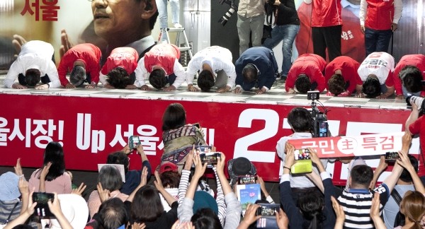 홍준표 후보 캠프, 김문수 후보 지지 선언…보수 세력의 희망과 단합 강조