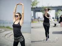 미란다 커, 아침 운동 현장 포착 조깅도 화보가 되는 그녀