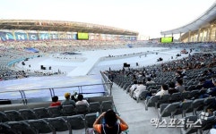 인천아시안게임 개회식이 열리는 인천아시아드주경기장[포토]